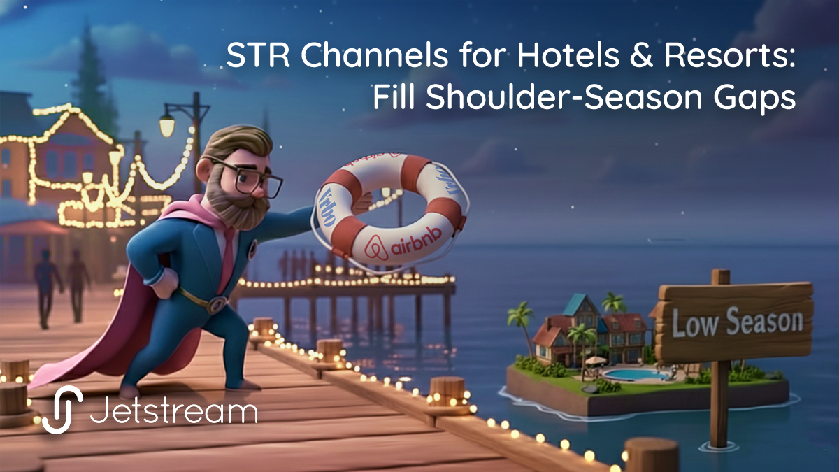 Jetstream helps resorts fill shoulder-season gaps with short-term rental channels like Airbnb and Vrbo, boosting bookings during low season.